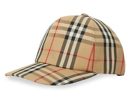 Burberry Vintage Check Logo Detail Baseball Cap, Size Large 